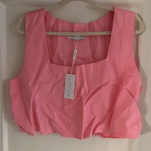 Petal + Pup Devlin top in pink size 12
